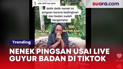 Diduga Terjebak Sindikat, Seorang Nenek Pingsan Usai Live Guyur Badan di TikTok Saat Ngemis Gift