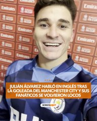 Julián Álvarez hablando en inglés