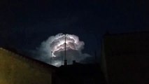 Una tormenta estacionaria deja unas curiosas imágenes en el cielo de Astorga