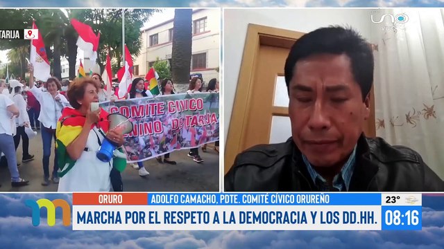 Cívicos de Oruro se unen a movilizaciones a nivel nacional por la libertad, democracia y justicia