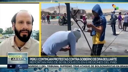Con paros y bloqueos siguen protestas contra Gobierno en Perú