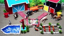DIY making farm diorama with mini sidewalk carrot field barn house of animals cowshed