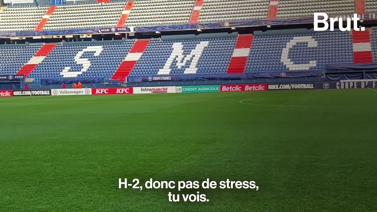 Au stade avec le speaker de l’AF Virois