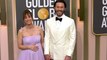 Kaley Cuoco and Tom Pelphrey 2023 Golden Globes Arrivals