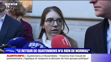 Le retour d'Adrien Quatennens "n'a rien de normal", juge Aurore Bergé