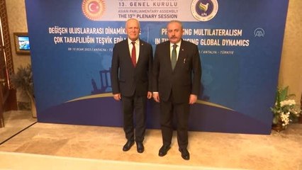 ANTALYA -TBMM Başkanı Şentop, KKTC Cumhuriyet Meclisi Başkanı Töre ile görüştü