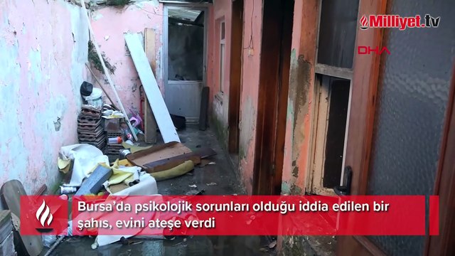 Yer: Bursa! Evini ateşe verdi, komşularının saldırısından polis kurtardı