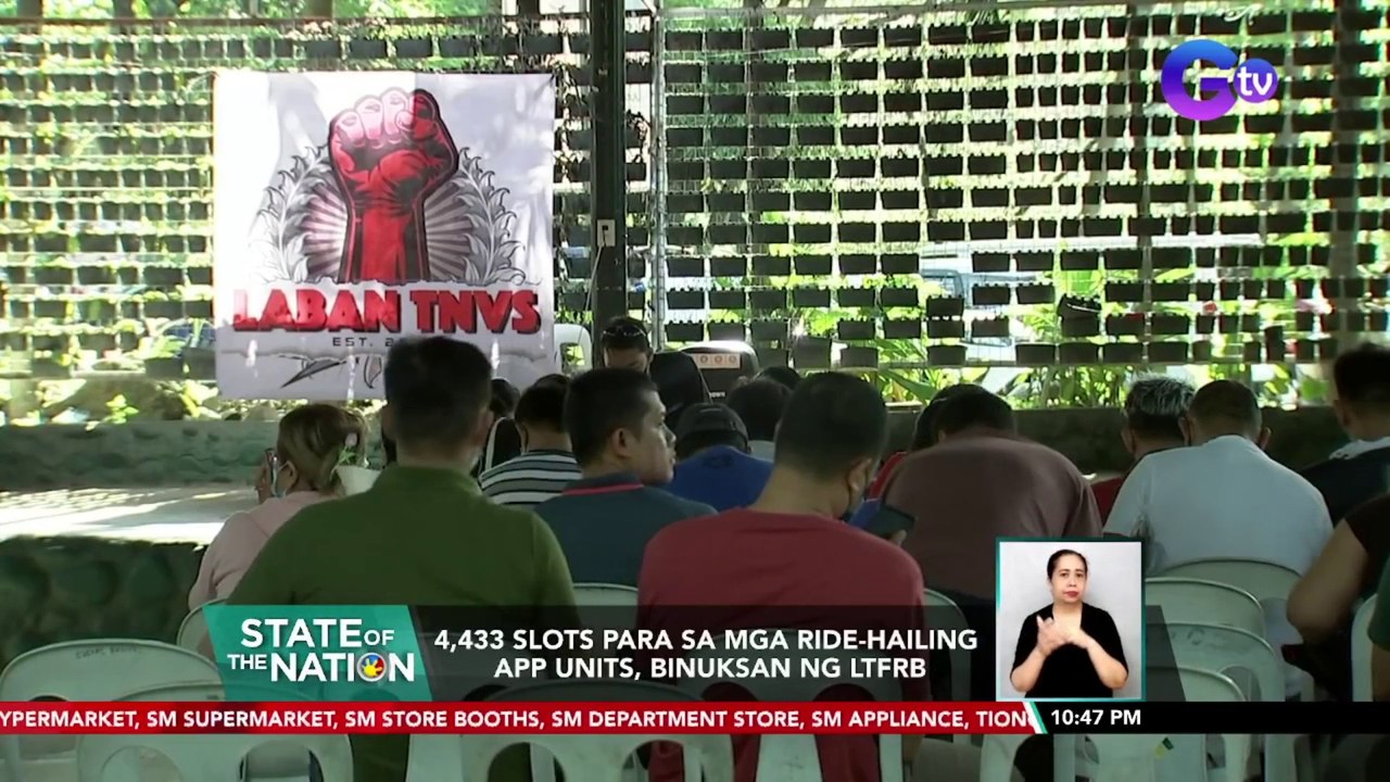 4,433 slots para sa mga TNVS, binuksan ng LTFRB | SONA