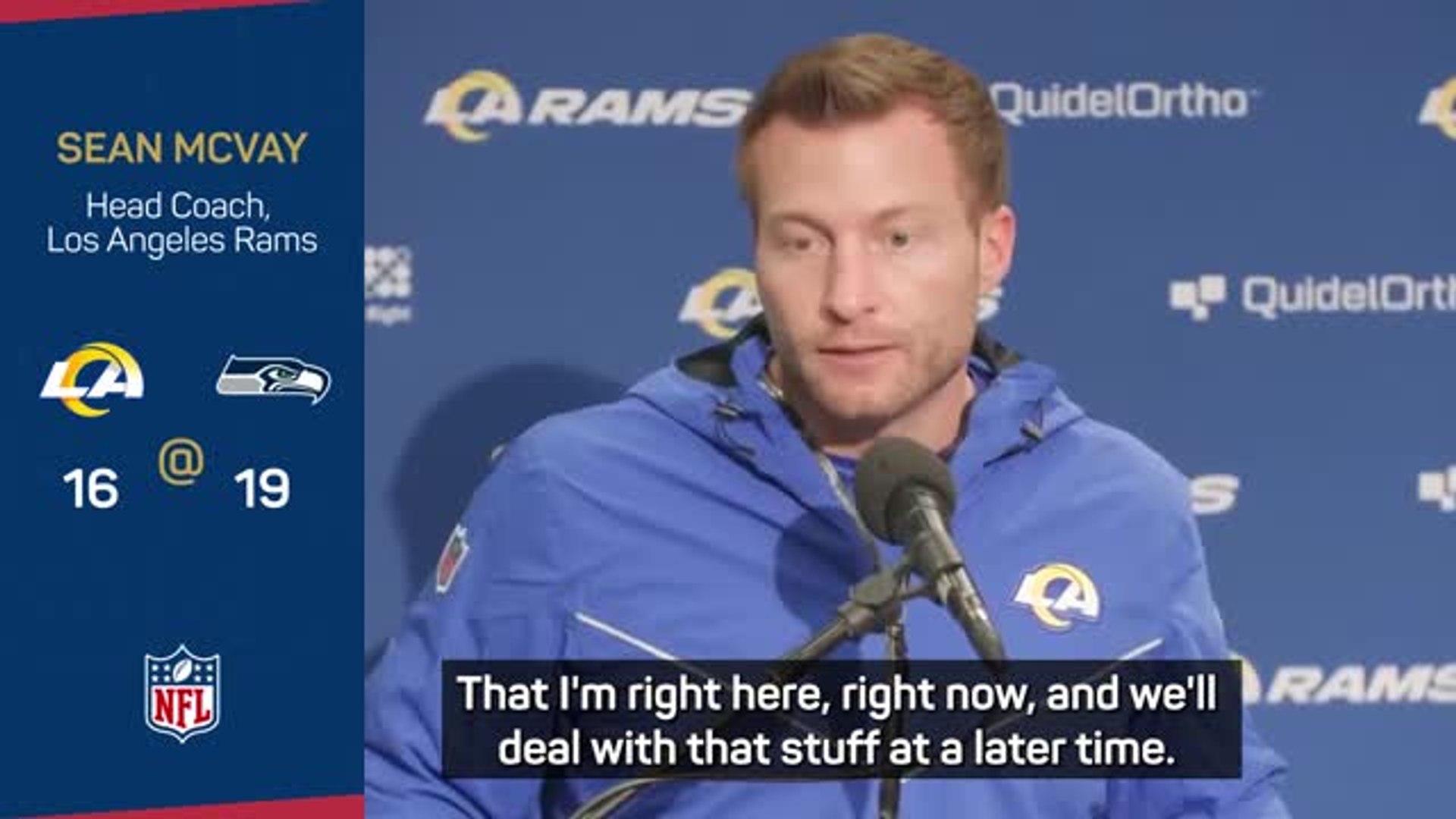 Under fire McVay will deal with Rams future 'later' - فيديو Dailymotion