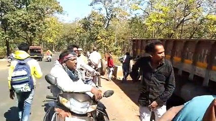 VIDEO STORY: हादसे के बाद नशे की हालत में ड्राइवर का कबूलनामा, बस्तर में एनएच पर यह आम