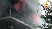 Incendio in un’abitazione in viale Angelo Vasta, a Catania.