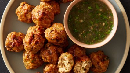 Air Fryer Chipotle Chicken Meatballs Are The Easiest Bite-Sized App