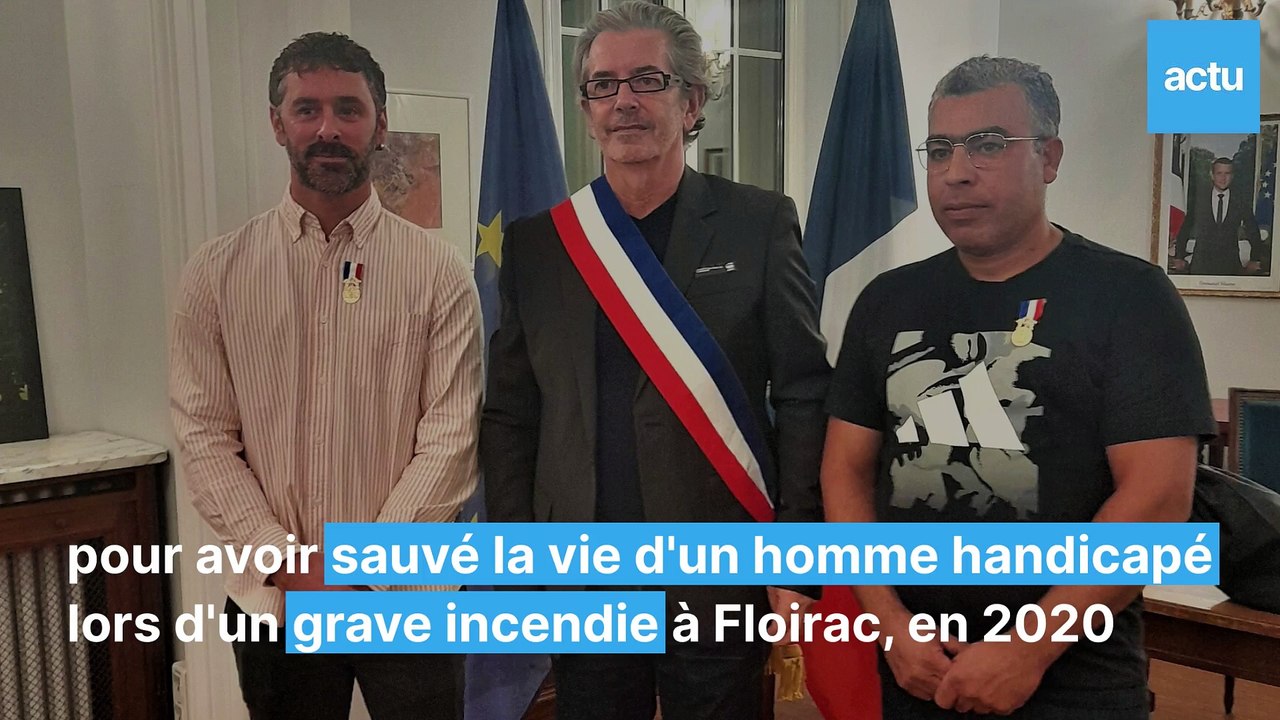 Ces Marmandais sauvent la vie d'une personne handicapée pendant un incendie et reçoivent la médaille du mérite