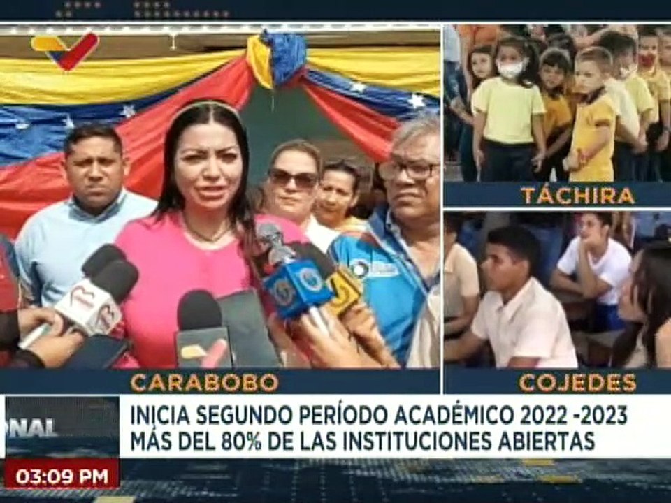 Más del 80 % de las unidades educativas del edo. Carabobo dieron inicio al segundo momento 2022-2023