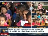 Gobierno de Delta Amacuro y educadores dan inicio a clases con actividades académicas