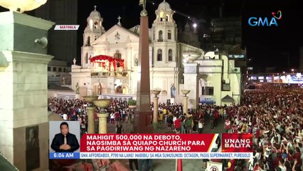 Mahigit 500,000 na deboto, nagsimba sa Quiapo Church para sa pagdiriwang ng Nazareno | UB
