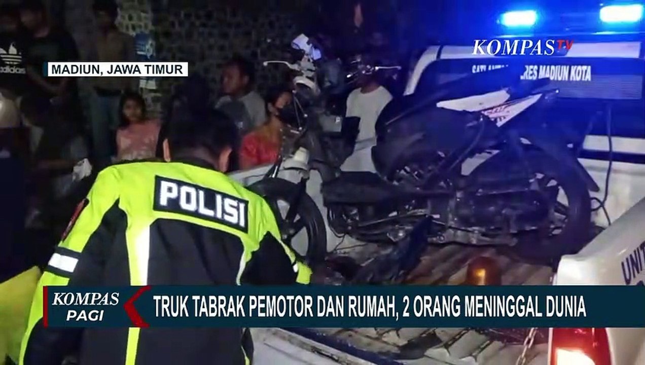 Diduga Hilang Kendali Truk Tabrak Pemotor dan Rumah Warga di Madiun, 2 Orang Meninggal Dunia