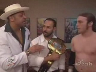 Colin Delaney, Chavo Guerrero, & Estrada backstage  3.18.08