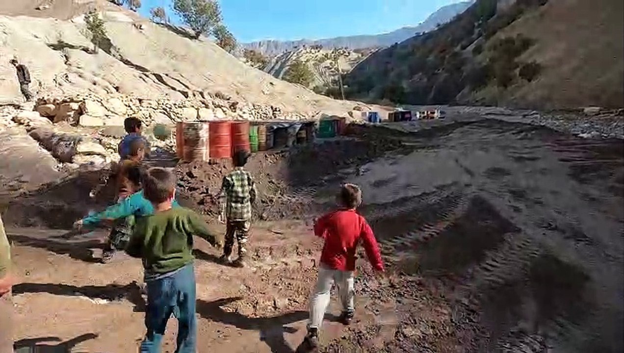 Repairing the Village Road Damaged by Rain _ Villagers in Iran
