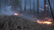 Kaz Dağları'nda ormanlık alanda örtü yangını devam ediyor