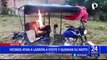 Iquitos: Vecinos capturan a delincuente y queman su mototaxi