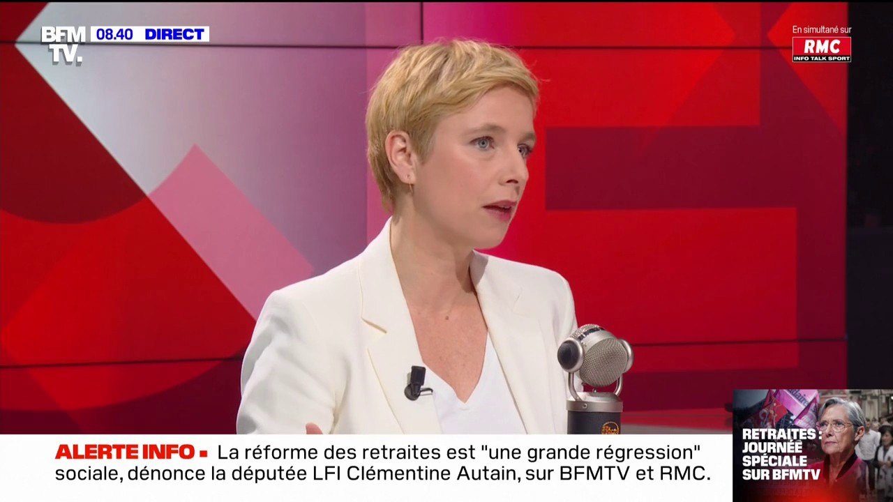 Réforme des retraites: "La date de mobilisation qui sera posée par les syndicats sera la nôtre", affirme Clémentine Autain