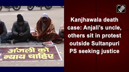 Kanjhawala death case: Anjali’s uncle, others sit in protest seeking justice