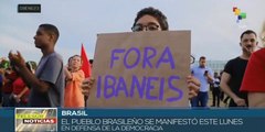 Brasil: Reportan en todo el país manifestaciones a favor de la democracia