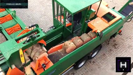 Amazing Modern Firewood Processing Machine Technology, Extreme Fast