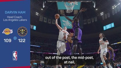 Lakers coach Ham lauds 'once in a generation' Jokić