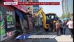 Municipal Officials Demolished Illegal Constructions On Foot Paths | Rangareddy | V6 News