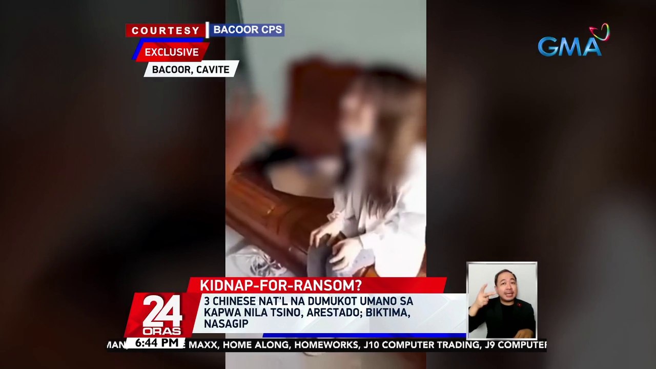 3 Chinese nat'l na dumukot umano sa kapwa nila Tsino, arestado; biktima, nasagip | 24 Oras