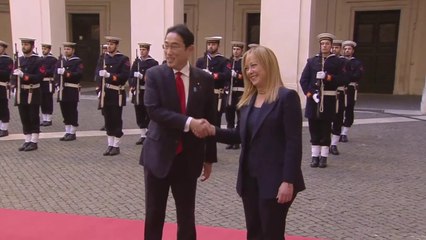 Meloni accoglie il primo ministro del Giappone Kishida