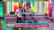 Leonardo Vizcarra crea su propio medio de transporte, una ‘bicimoto’