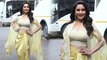 Madhuri Dixit Light Golden Two Piece Saree Look Video Viral, 55 की उम्र लगी बेहद खूबसूरत | Boldsky