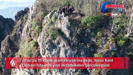 Ordu Kent Ormanı’nda nefes kesen tatbikat