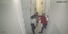 Câmera de segurança flagra filhos pedindo para que pai pare de agredir a mãe durante trabalho