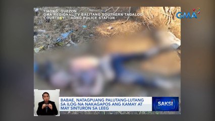 Babae, natagpuang palutang-lutang sa ilog na nakagapos ang kamay at may sinturon sa leeg | Saksi