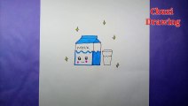 Cute & Simple Milk Box Drawing for Beginners || Chuzi Drawing
