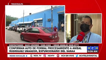 Confirman auto de formal procesamiento a exfuncionario del SANAA acusado de malversación de fondos