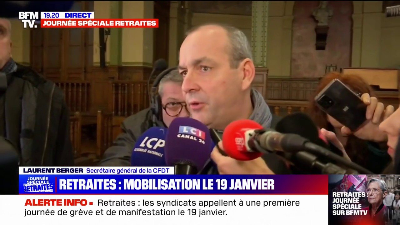 Laurent Berger (CFDT): "La journée du 19 janvier est le démarrage d'une mobilisation pour que le gouvernement recule" sur la réforme des retraites