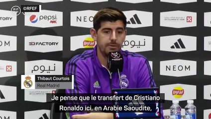 Real Madrid - Courtois : "Que Cristiano Ronaldo soit venu, c'est sa décision, je ne peux pas dire grand-chose"