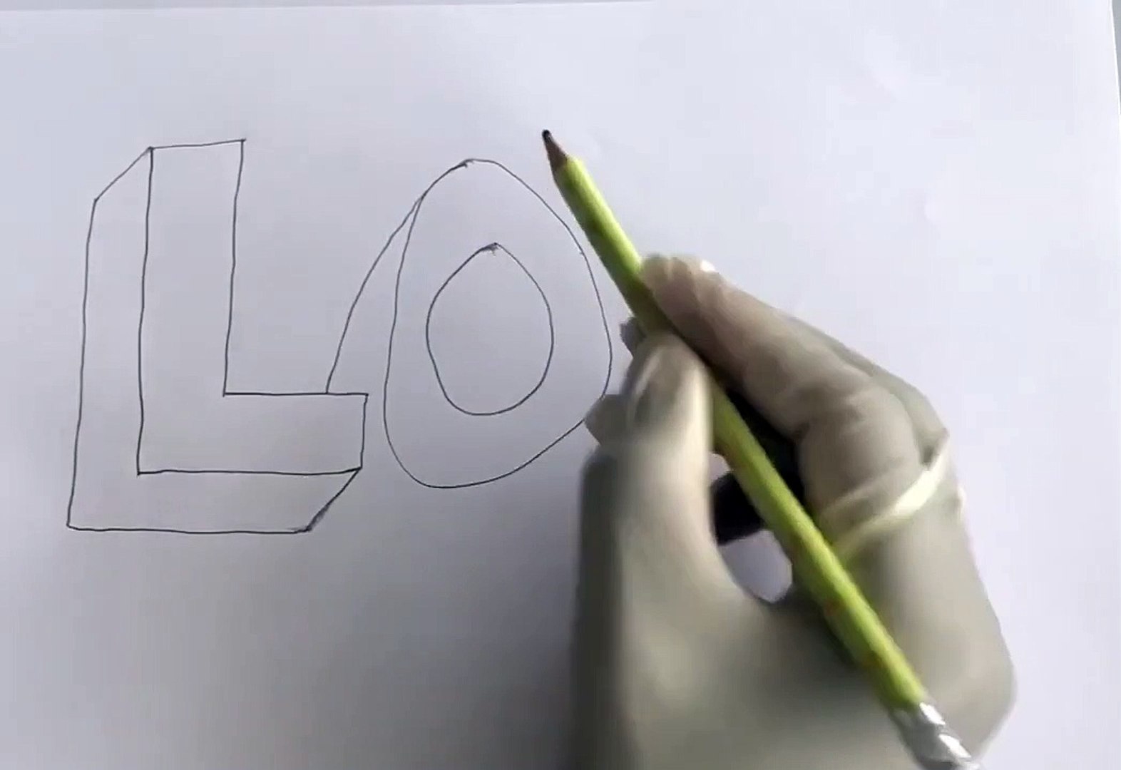 How To Draw 3d Letters Love