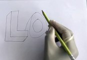 How to Draw 3D Love Letters │Easy drawing for beginners │Practice Drawings