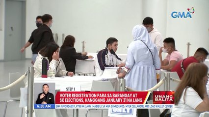 Voter registration para sa Barangay at SK Elections, hanggang January 31 na lang | UB