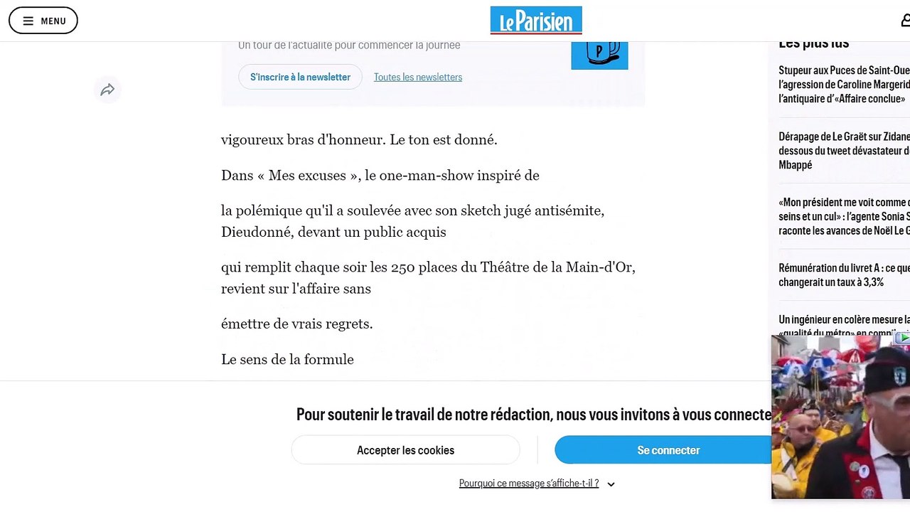Dieudonné s'excuse dans Israël Magazine