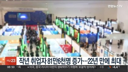 작년 취업자 81만6천명 증가…22년 만에 최대
