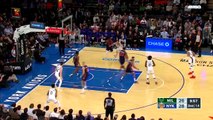 Giannis grows eyes on the back of his head for the one handed over the shoulder hockey assist for 3