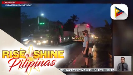 Nasa 500 sasakyan patungong Tacloban at Samar, hindi nakatawid sa kalsada sa Santa Rita dahil sa malakas na ulan