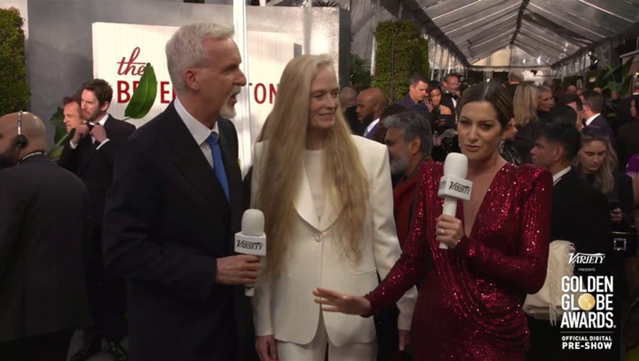 James Cameron Interview on the Golden Globes Red Carpet